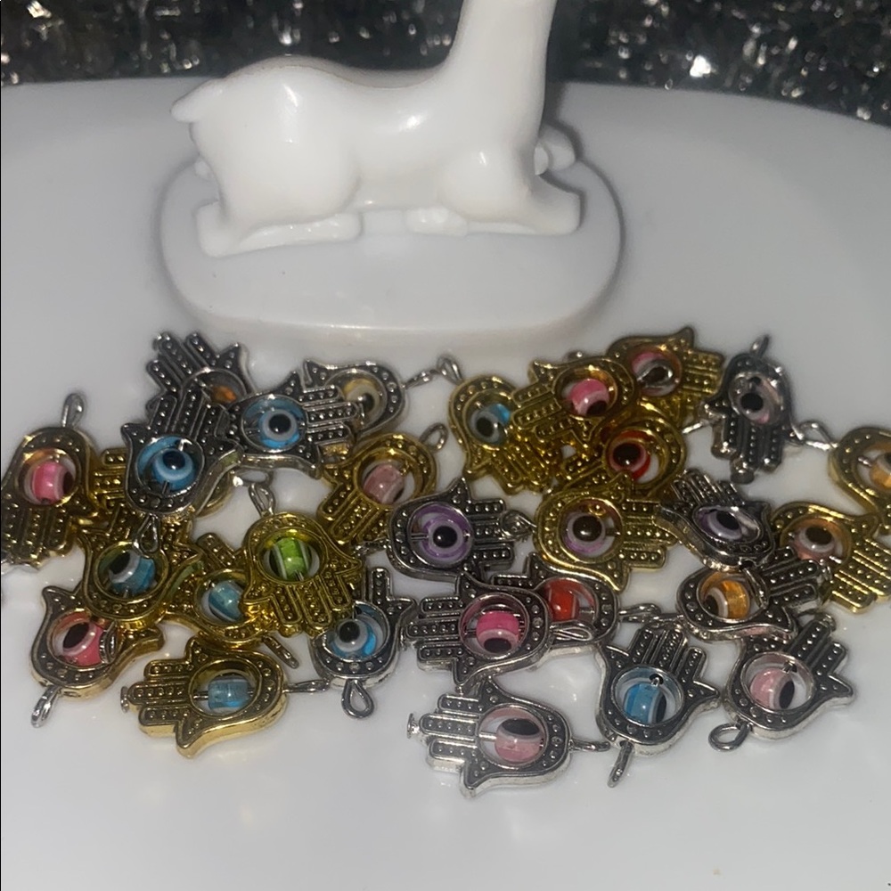 EVIL EYE Hamsa Hand Charm PIECES!